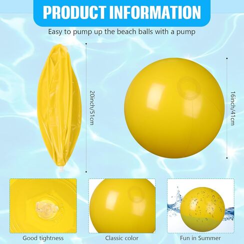 2 Pcs Inflatable Beach Ball 20 inch Swimming Pool Balls Summer Outdoor in Kuwait