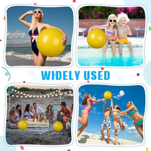 2 Pcs Inflatable Beach Ball 20 inch Swimming Pool Balls Summer Outdoor in Kuwait