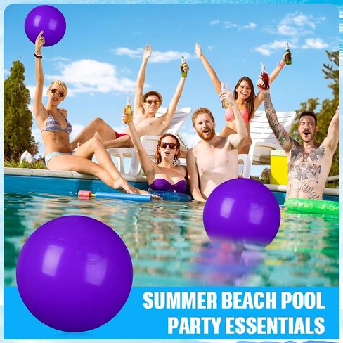 2 Pcs Inflatable Beach Ball 20 inch Swimming Pool Balls Summer Outdoor in Kuwait