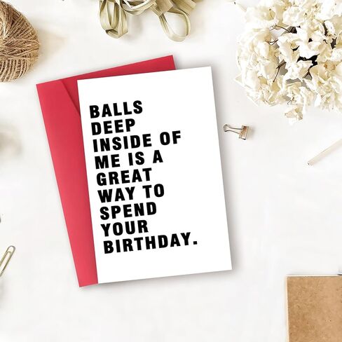 Rude Birthday Card for Husband from Wife, Dirty Birthday Card for Fiance Boyfriend, Raunchy Birthday Card for Him, Birthday Gift Idea for Men in Saudi Arabia