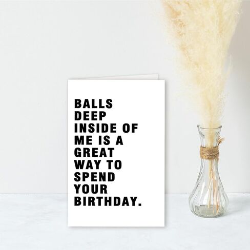 Rude Birthday Card for Husband from Wife, Dirty Birthday Card for Fiance Boyfriend, Raunchy Birthday Card for Him, Birthday Gift Idea for Men in Saudi Arabia