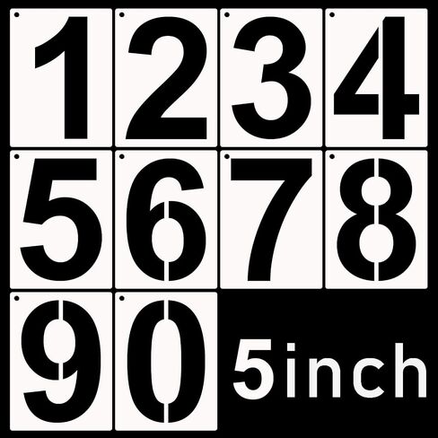 DXCYZ 3 Inch Tall Number Stencils Kit 0-9 Address Number Stencil, 10PCS Reusable Plastic Painting Number Templates for Mailbox Signs, Door, Cars, Trucks, Home, Business, Window in Saudi Arabia