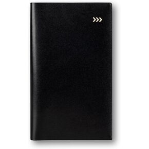 Small Pocket Notebook, 4" x 6.5" Soft Leather Cover - 112 Lined Pages, Premium 100 GSM Paper for Work or Travel (Brown)
