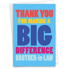 NobleWorks Birthday Brother Greeting Card with 5 x 7 Inch Envelope (1 Card) Special Brother C10621BRG