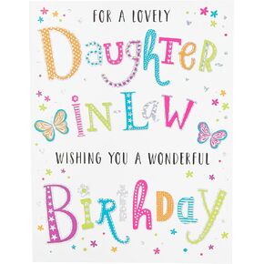 Regal Publishing Modern Birthday Card Daughter in Law - 8 x 6 inches -