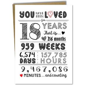 Katie Doodle - Cute, 18th Birthday Card, (Handmade in USA), 18th Birthday Gifts for Girls, 18th Birthday Decorations for Girls, 18th Birthday Decorations for Boys, Happy 18th Birthday Card, 2007