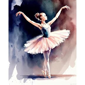 QACEYID Paint by Numbers for Adult Paint by Numbers Kits Ballet Dancer Art Oil Painting The Family Decorates Wall Decoration Gift 16x20 Inch
