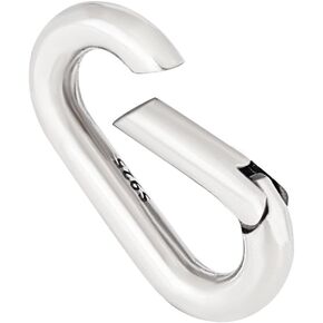 PH PandaHall Sterling Silver Spring Gate Rings Oval Spring Clasp Metal Spring Gate Rings Connector Clasps Necklace Enhancer Shortener Clasps Jewelry Connectors for Necklace Bracelet Key Rings