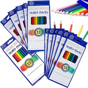 Color Swell Bulk Colored Pencil Packs 30 Sets 12 Count Assorted Vibrant Pre-Sharpened Colors 360 Total Perfect for Kids, Teachers and Classrooms