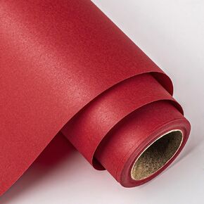 MAYPLUSS Red Kraft Paper Roll 17.8in x 100feet Heavy Duty Recyclable Kraft Paper Perfect for Gift Wrapping,Craft,Moving,Packing,Table Runner,Floor Covering,Parcel,Party,Birthday,Christmas