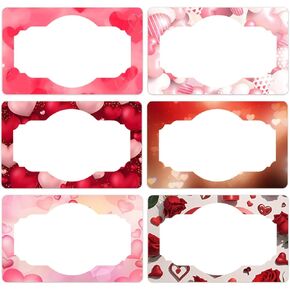 240PCS Mother‘s Day Name Tags Stickers Valentine’s Day to from Stickers Pink Red Heart Rose Name Label Stickers Blank Name Labels, for Valentines Day Birthday Party Occasions Supplies, 2x3 Inches