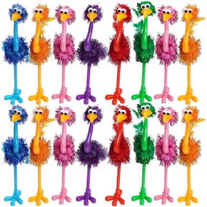TOYANDONA 24pcs Ostrich Pens, Funny Ostrich & Flamingo Pens for Kids, School Supplies & Party Favors