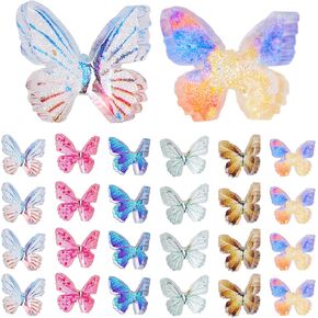 Alasum Miniature Butterflies Micro Landscape Resin Butterflies Spring Nail Butterfly Charms Dollhouse Tiny Butterflies Terrarium Fairy Garden Dolls Toy Bonsai Decoration