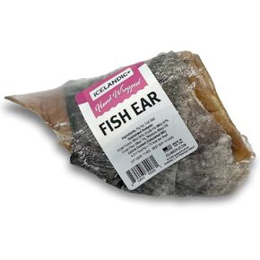 Icelandic+ Fish Ear - Pig Ear Hand-Wrapped in Cod Skin - Dog Treat, Two Chews in One, Long Lasting Dog Chew