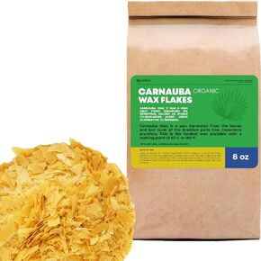8 Oz Carnauba Wax Flakes for Wood Polishing, Candle Making