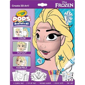 مجموعة النشاط المتجمد ثلاثية الأبعاد Crayola ، مجموعة تلوين الأطفال ومجموعة Craft ، تشمل الملصقات والعلامات ، هدية المجمدة للفتيات والفتيان ، 5+