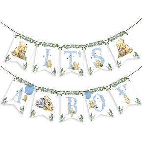 Winnie "IT'S A BOY" Banner - Baby Shower Decorations for Boys, Party and Birthday Decorations