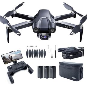 CHUBORY X10 PRO GPS Drone with Camera for Adults 4K UHD, 90 Min Long Flight Time,3280 FT Long Control Range, Auto Return, Follow Me, Brushless Motor, 5G FPV RC Quadcopter for Beginners(<0.55bl)