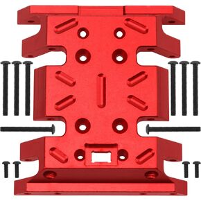 Aluminum Center Transmission Skid Plate Mount Gearbox Mount Compatible with MN128 MN86 MN86S MN86K MN86KS MN G500 1/12 RC Crawler Car (Black)