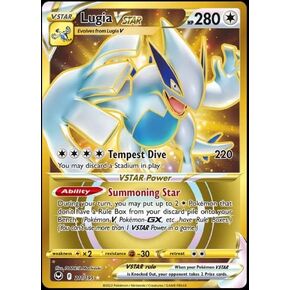 Lugia Vstar 211/195- Silver Tempest - Full Art - Pokemon Gold Secret Rare Card