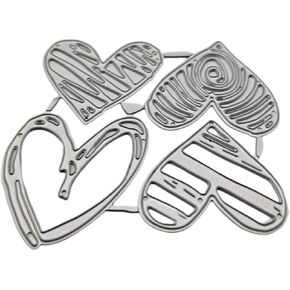 Love Heart Metal Die Cutting Dies, for DIY Scrapbooking Photo Album Decorative Embossing Paper Dies for Card Making Templated