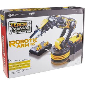 Elenco Teach Tech “Robotic Arm Wire Controlled", Robotic Arm Kit, STEM Building Toys for Kids 12+