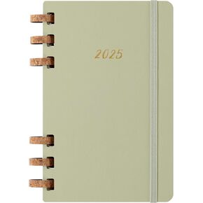 Moleskine Spiral 12 Month 2024-2025 Academic Year Planner, Hard Cover, Large (5" x 8.25"), Kiwi, 200 pages
