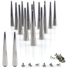 FAZHBARY 55mm Metal Spike Studs Punk Spikes Cone Spike Rivets Screwback for Clothing Leather Crafts