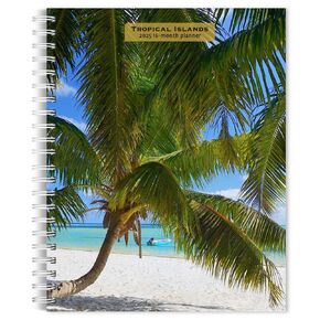 Tropical Islands | 2025 6 x 7.75 Inch Spiral-Bound Wire-O Weekly Engagement Planner Calendar | New Full-Color Image Every Week | BrownTrout | Scenic Travel Photography
