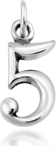 AeraVida Trendy .925 Sterling Silver Number '8' Pendant Charm in Saudi Arabia