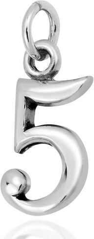 AeraVida Trendy .925 Sterling Silver Number '8' Pendant Charm in Saudi Arabia