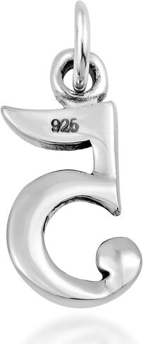 AeraVida Trendy .925 Sterling Silver Number '8' Pendant Charm in Saudi Arabia