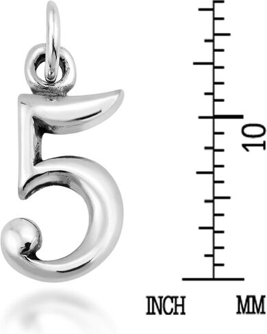 AeraVida Trendy .925 Sterling Silver Number '8' Pendant Charm in Saudi Arabia