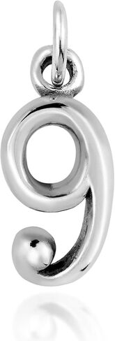AeraVida Trendy .925 Sterling Silver Number '8' Pendant Charm in Saudi Arabia