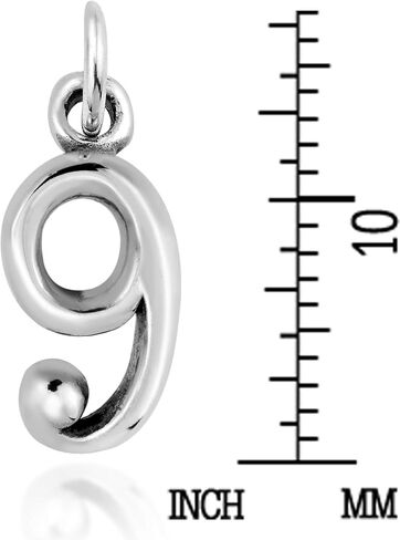 AeraVida Trendy .925 Sterling Silver Number '8' Pendant Charm in Saudi Arabia