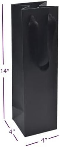 Purple Q Crafts Black Wine Bag for Wine Bottle Whiskey/Spirits, Reusable Bag, Laminated for Extra Strength. (4 Pack) in Kuwait