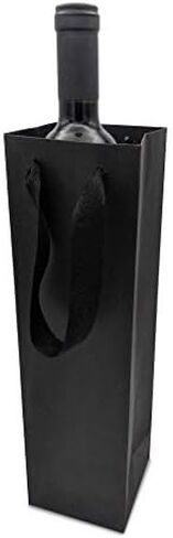 Purple Q Crafts Black Wine Bag for Wine Bottle Whiskey/Spirits, Reusable Bag, Laminated for Extra Strength. (4 Pack) in Kuwait