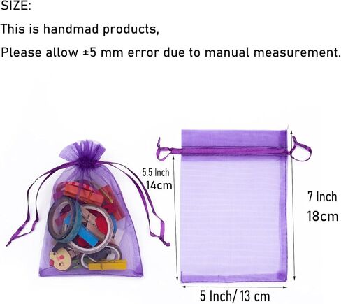 50pcs 5 × 7 بوصات الرباطية أكياس الهدايا المجوهر in Kuwait