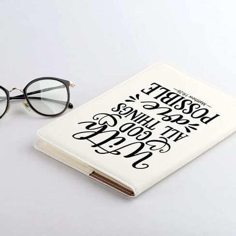 Religious Gifts Inspirational Christian Leather Notebook Encouragement Quote Gift With God All Thing are Possible Faith Journey Notebook (With God All Things are Possible Notebook) in Saudi Arabia