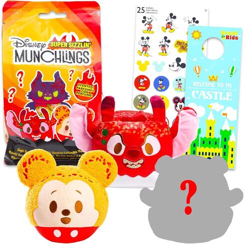 مجموعة Disney Surprise Munchlings - حزمة مع Disney Super Sizzlin "ألعاب الغموض الأعمى الأعمى للأطفال بالإضافة إلى ملصقات ، وأكثر من ذلك | in Saudi Arabia