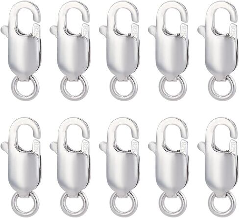 Benecreat 10pcs 925 Sterling Silver Lobster Claw Clasps in Saudi Arabia