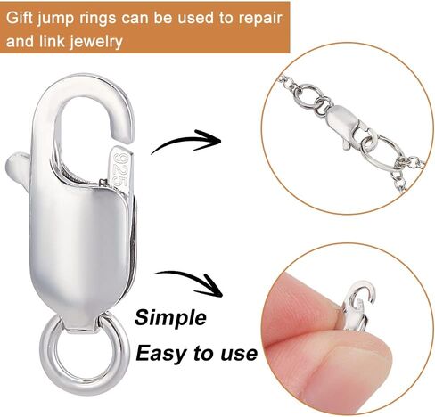 Benecreat 10pcs 925 Sterling Silver Lobster Claw Clasps in Saudi Arabia