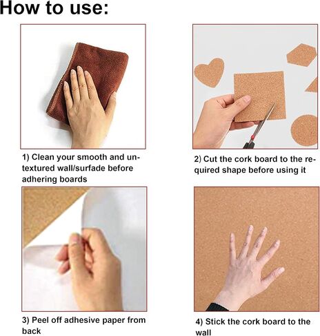 SUNGIFT Cork Board Roll 8 mm Thick - 50"x16" Cork Rolls Bulletin Boards Self-Adhesive Natural Cork Tiles with 100 Push Pins Mini Wall Frameless Corkboards for Wall in Saudi Arabia