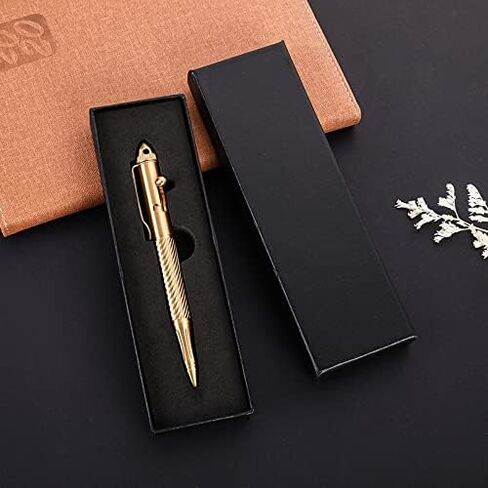 SMOOTHERPRO Solid Brass Bolt Action Pen with Tungsten Part Heavy Duty for Gift Business Office EDC Pocket Color Natural (BTA971) in Kuwait