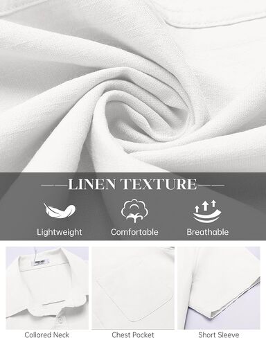 COOFANDY Button Down Shirt for Men Short Sleeve Casual Shirt Summer Beach Vacation Shirt with Pocket in Saudi Arabia