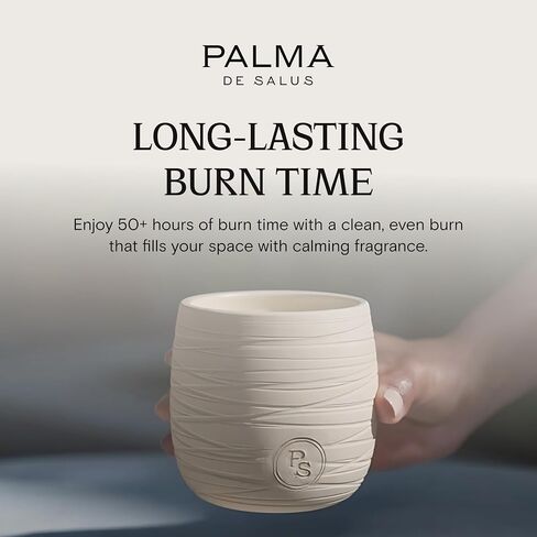 Hand Crafted Soy Candle | 100% Natural cocosoy Wax | Vegan, Sustainable, Paraffin-Free & Palm-Oil-Free | Ceramic Vessel Handmade in Dubai | 9.3 Oz | 50-Hour Burn (Sweet Neroli) in Saudi Arabia
