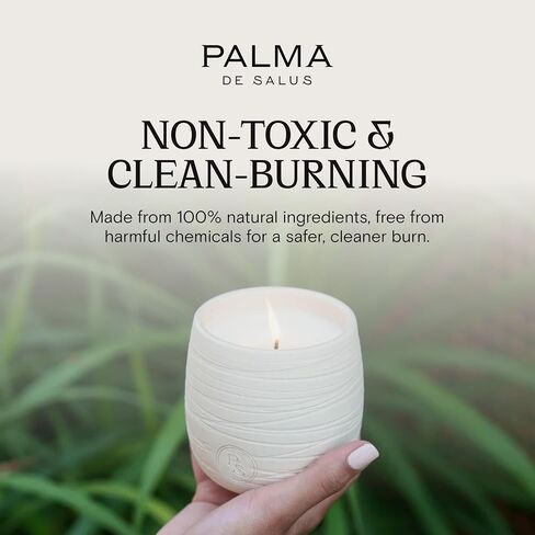 Hand Crafted Soy Candle | 100% Natural cocosoy Wax | Vegan, Sustainable, Paraffin-Free & Palm-Oil-Free | Ceramic Vessel Handmade in Dubai | 9.3 Oz | 50-Hour Burn (Sweet Neroli) in Saudi Arabia