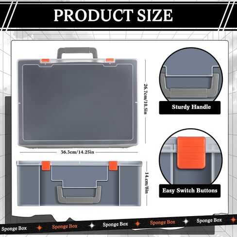2 Pcs Miniature Storage Figure Case 144 Slot Sturdy Figurine Miniature Carrying Case with 3 Foam Layer (2 Pre Cut Trays 1 Pick Pluck Tray) Compatible with Wargame(Clear, Black) in Kuwait