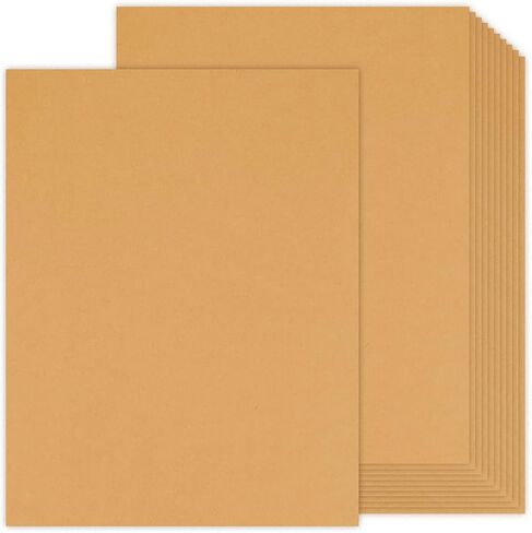 100 Sheets Light Brown Cardstock 8.5 x 11 Kraft Paper, Goefun 80lb Card Stock Printer Paper for Invitations, Menus, Crafts, DIY Cards in Kuwait