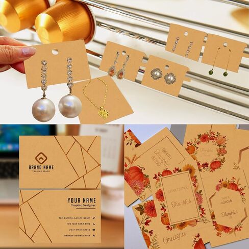 100 Sheets Light Brown Cardstock 8.5 x 11 Kraft Paper, Goefun 80lb Card Stock Printer Paper for Invitations, Menus, Crafts, DIY Cards in Kuwait